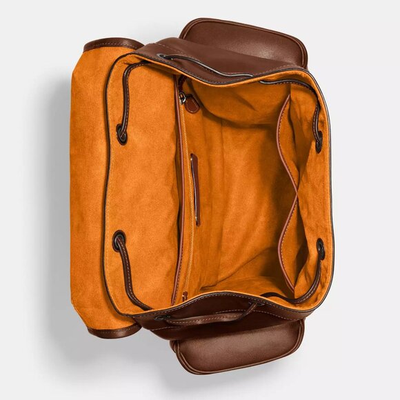 🥰 Coach Hitch Backpack Dark Saddle - Picture 4 of 14